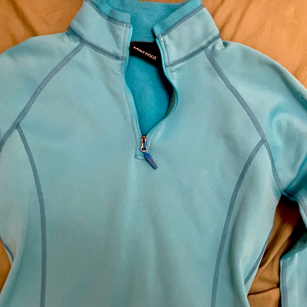 Marmot Sky Blue Quarter-Zip Top